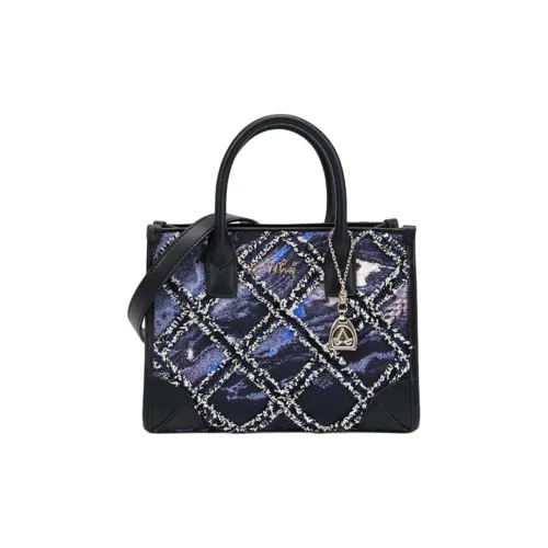 Why Ткань Тоут Сумка Сумка для покупок Сумка через плечо Сумка мини Женская Звездно-голубая