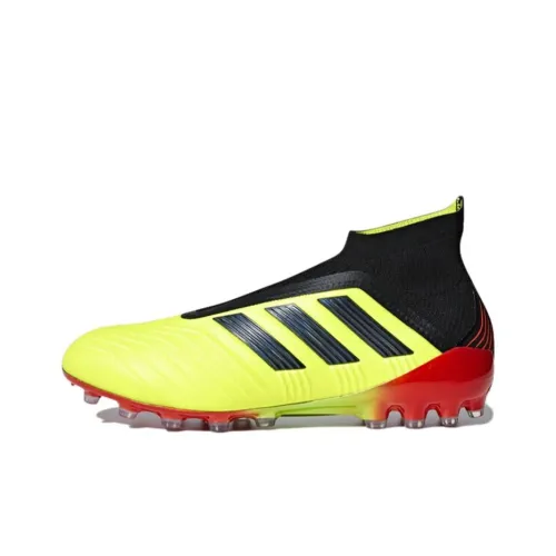 Adidas Predator 18+ AG Искусственная трава Искусственный шипы Устойчивые к истиранию Футбольные бутсы Мужские Желтый Черный