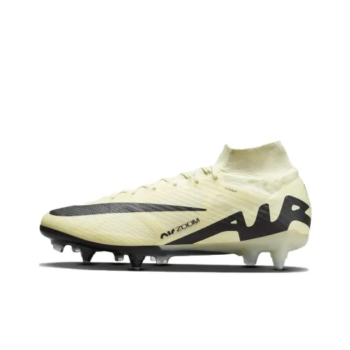 Nike Mercurial Superfly 9 Мягкая трава Противоскользящие Устойчивые к истиранию Футбольные бутсы Унисекс Желтый Черный