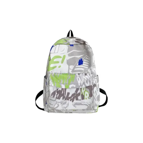 Elsvet Nylon Backpack Unisex White Gray Элсвет Нейлоновый Рюкзак Унисекс Белый Серый