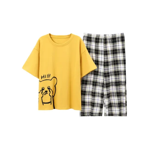 The Story Of The Flower Season Пижамный комплект Женские Желтые