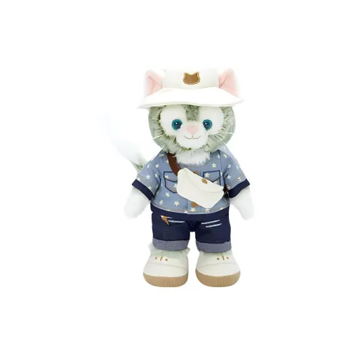 Disney Джелатони Shanghai Disney 2024 Duffy Denim Style Кукла Плюшевая Кукла 19 см Высота