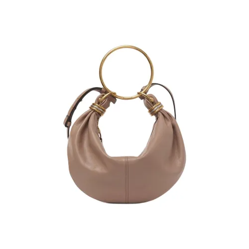 Chloe с текстурой Телячья кожа Портативная Сумка через плечо Сумка на плечо Маленькая Женская Wood Розовая