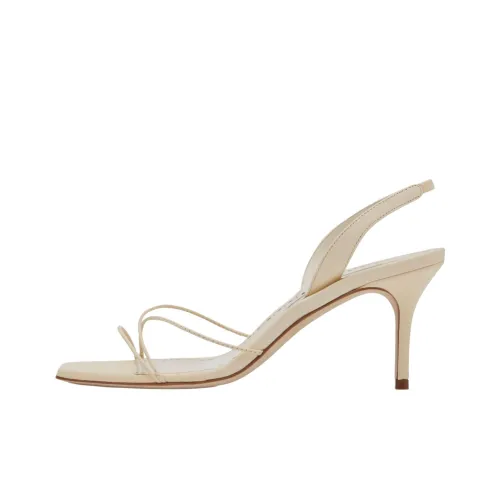 MANOLO BLAHNIK One Ремешок Сандалии 7 см Женские Экрю