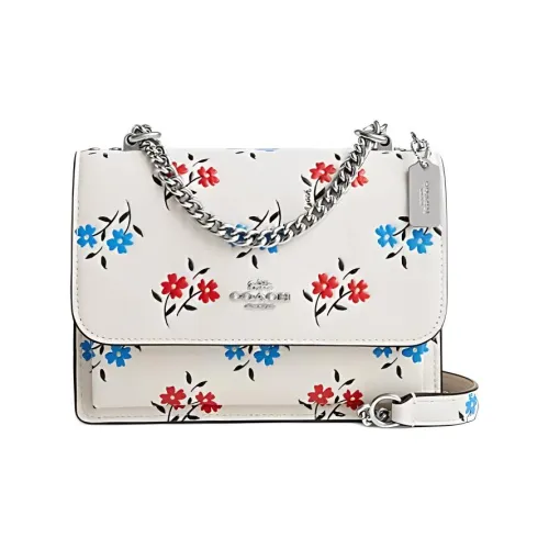 COACH Klare Кожа Аккордеонная Сумка Сумка через плечо Маленькая Женская Мелово-Разноцветная