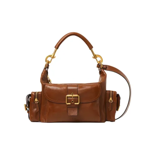 Chloe Естественный Блестящий Буйвол Кожа Camera Сумка Портативная Сумка через плечо Сумка на плечо Женская Clay Brown