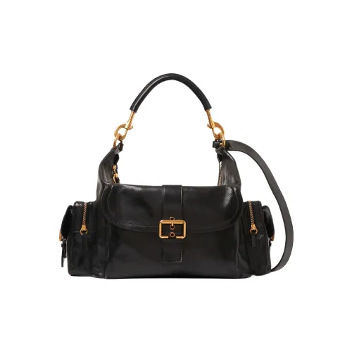 Chloe Естественный Блестящий Буйвол Кожа Camera Сумка Сумка Сумка через плечо Сумка через плечо Большая Женская Черная