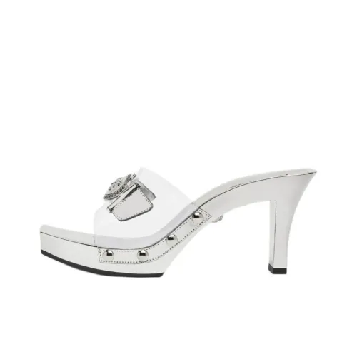 VERSACE Шлепанцы 6 см Женские Прозрачные