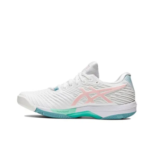 Asics Solution Speed FF 2 Low Топ Кроссовки для тенниса Женские Белые Синие Розовые