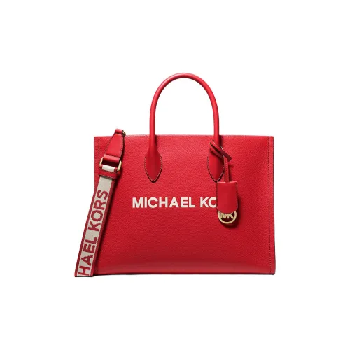 MICHAEL KORS Mirella Галька Кожа Сумка через плечо Сумка Средний Женская Ярко-красная
