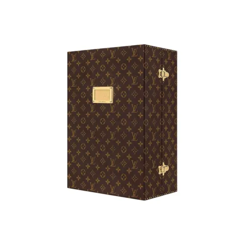 LOUIS VUITTON Покрытый холст с кожаными вставками украшение хранение коробка унисекс коричневый
