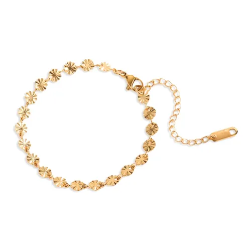 DXBR Браслеты из титанового стального покрытия с 18К золотом женские