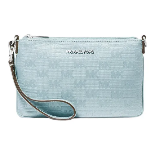 MICHAEL KORS Jet Set Travel Нейлон с кожаными вставками Клатч Сумка Маленькая Женская Синяя
