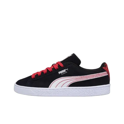PUMA Suede Series Low Топ Скейтборд Кроссовки Унисекс Красный Черный