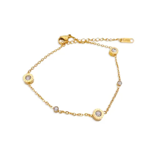 DXBR Титановый стальной браслет женский золотой