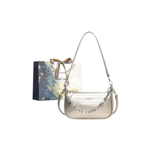 Iman's House ПУ (полиуретан) Сумка Сумка через плечо Женская Серебряная Белая Черная