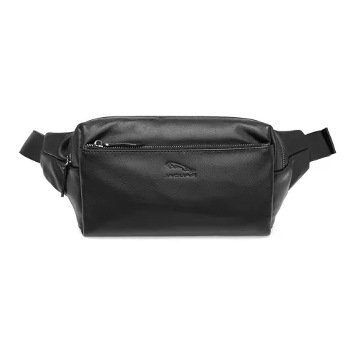 JAGUAR Men's Cow Leather Briefcase Black