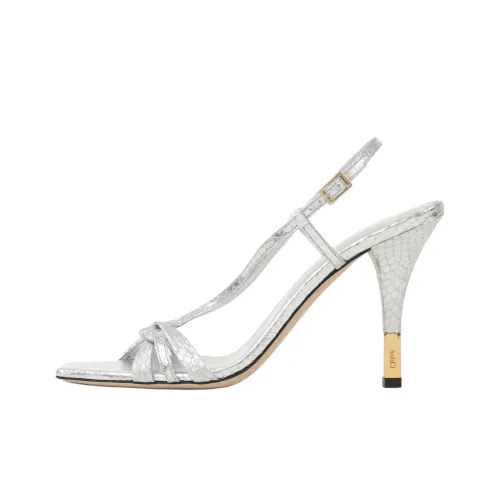 Chloe Nour one Ремень Сандалии 9,5 см Женские Серебряные