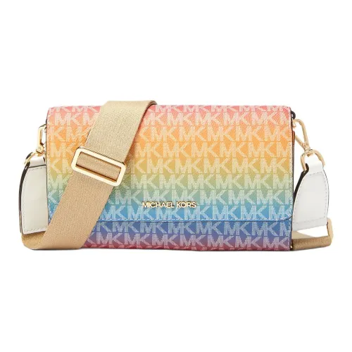 MICHAEL KORS Jet Set Холст Сумка через плечо Большая Женская Многоцветная