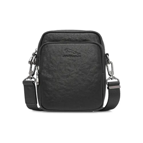 JAGUAR Корова Кожа Плечевая Сумка Мужская Черная