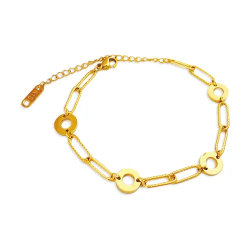 DXBR Титановый стальной браслет женский золотой