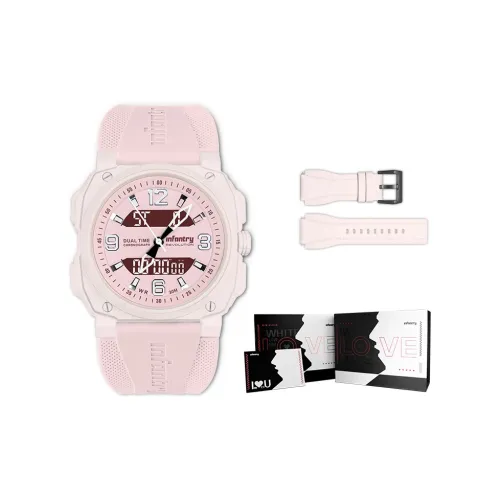 INFANTRY Little Gold Pink Электронные часы Механизм Женские часы Розовый циферблат часов