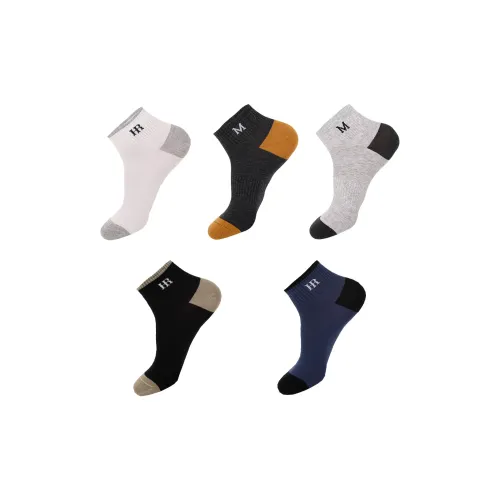H YXIANG Низкие носки Мужские 5 пар смешанные цвета