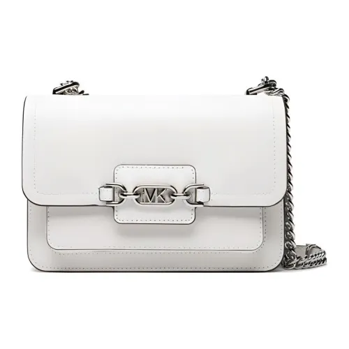 MICHAEL KORS Кожа Цепь Сумка Маленькая Квадратная Сумка Конверт Сумка Сумка через плечо Женская Белая