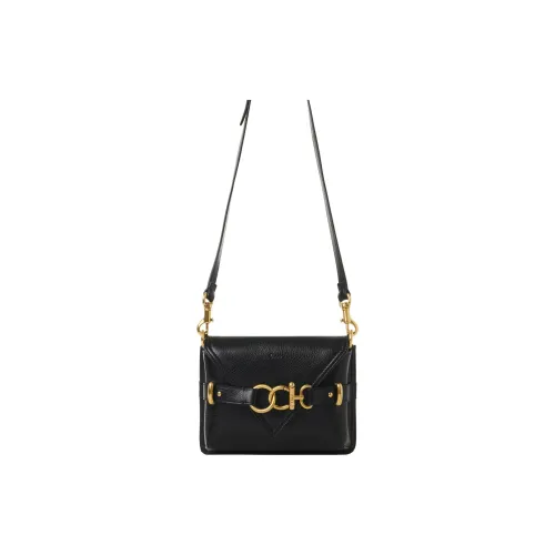 Chloe Рельефная Телячья Кожа Плащ Сумка Плечо Сумка через плечо Мини Женская Черная