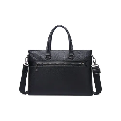 DOSRFINI Сумка через плечо из коровьей кожи мужская черная