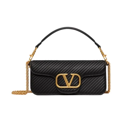 Valentino Плиссированная сумка через плечо из овчины сумка для женщин черная