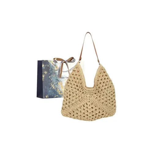 Iman's House Сумка через плечо из соломенной плетени Женская Экрю Хаки