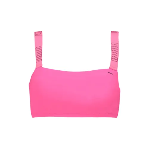 PUMA Женские Бандо Топ Без бретелей Бюстгальтер Женские Розовый