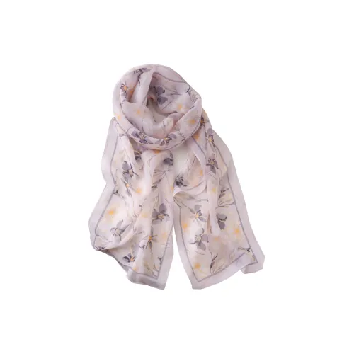 Hang Silk Road 100% шелк из тутового шелкопряда Шарфы Женские Серый