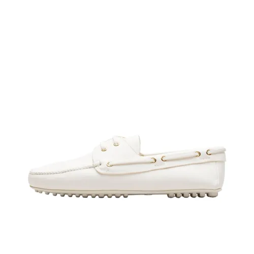 Car Shoe Лоферы с резиновым покрытием, белые, мужские