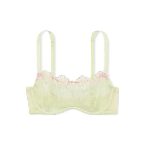 Victoria's Secret Розовый WINK Без подкладки Scoop Бюстгальтер Кремовый Лайм Розовый Бюстгальтер Женские Кремовый Лайм