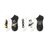 Модные носки для мужчин с граффити, 7A, антибактериальные, устойчивые к запахам, упаковка из 5 пар