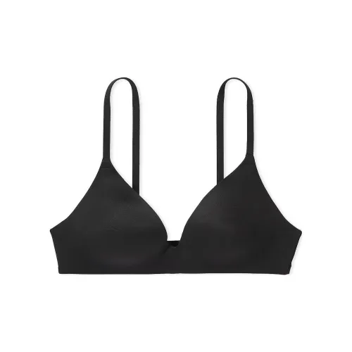 Victoria's Secret Розовый Wear Everywhere Легко Подкладанный Беспроводной Бюстгальтер Чисто Черный Бюстгальтер Женские Чисто Черный