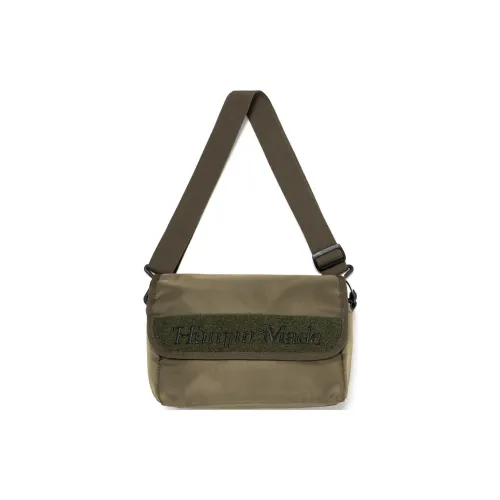HUMAN MADE PROTOTYPE Series Нейлоновые сумки через плечо сумка на плечо унисекс оливково-коричневый