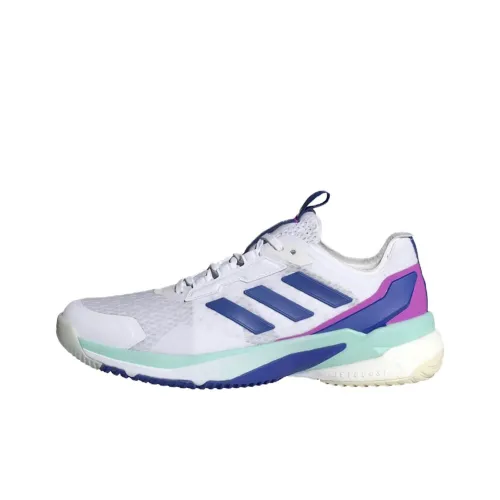 Adidas Crazyflight Slip-resistant Abrasion-resistant Low-top Training Shoes Women's White Blue Adidas Crazyflight Противоскользящие Устойчивые к истиранию Низкие Кроссовки для тренировок Женские Белые Синие