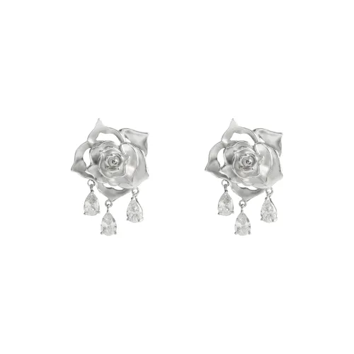 KEYS VIA Синтетический Кубический Цирконий Серьги-гвоздики Женские