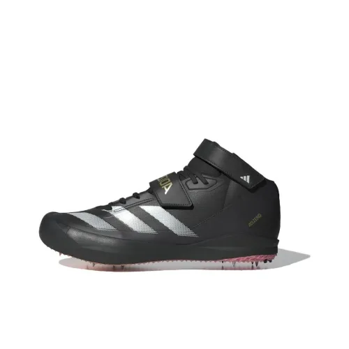 Adidas Adizero Javelin Slip-Resistant Abrasion-Resistant MID Топ Повседневные Беговые Кроссовки Мужские Черные Серебряные