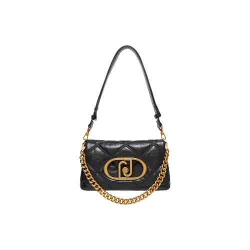 LIU·JO Лоскутное шитье Ткани вязаные Блестящий ПУ (полиуретан) Сумка сумка через плечо Женская Оливково-зеленая