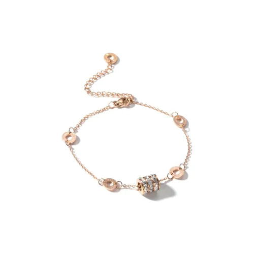 DXBR Браслеты из титанового стального сплава Женские Розовый Красный