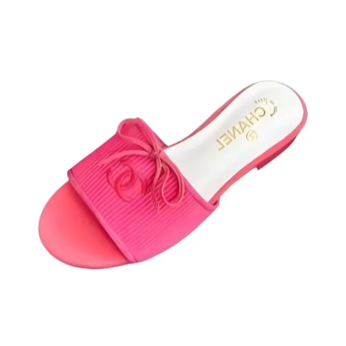 CHANEL Rubber Slide Тапочки Женские Розовые