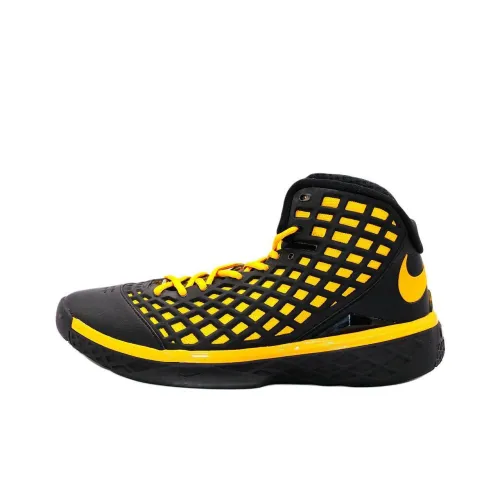 Nike Kobe 3 Амортизация Износостойкий MID Топ Винтажные Баскетбольные Кроссовки Мужские Черные Желтые