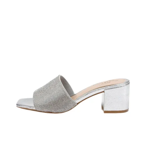 Badgley Mischka Слипоны 5 см Женские Серебряные