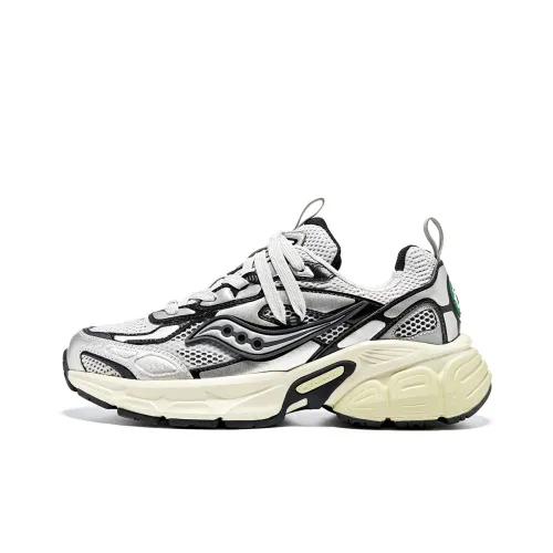 Saucony 2K CAVALRY Устойчивый к истиранию Низкий Топ Повседневный Тренировки Городской Коммутирование Беговые кроссовки Унисекс Серебристый Черный