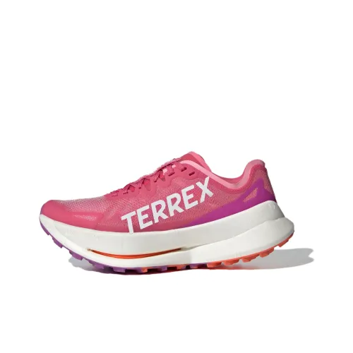 adidas Terrex Agravic Speed Slip Resistant Abrasion Resistant Low Top Trail Беговые кроссовки Женские Pink Purple White