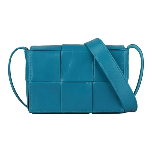 Bottega Veneta Сумка через плечо из коровьей кожи мини женская синяя